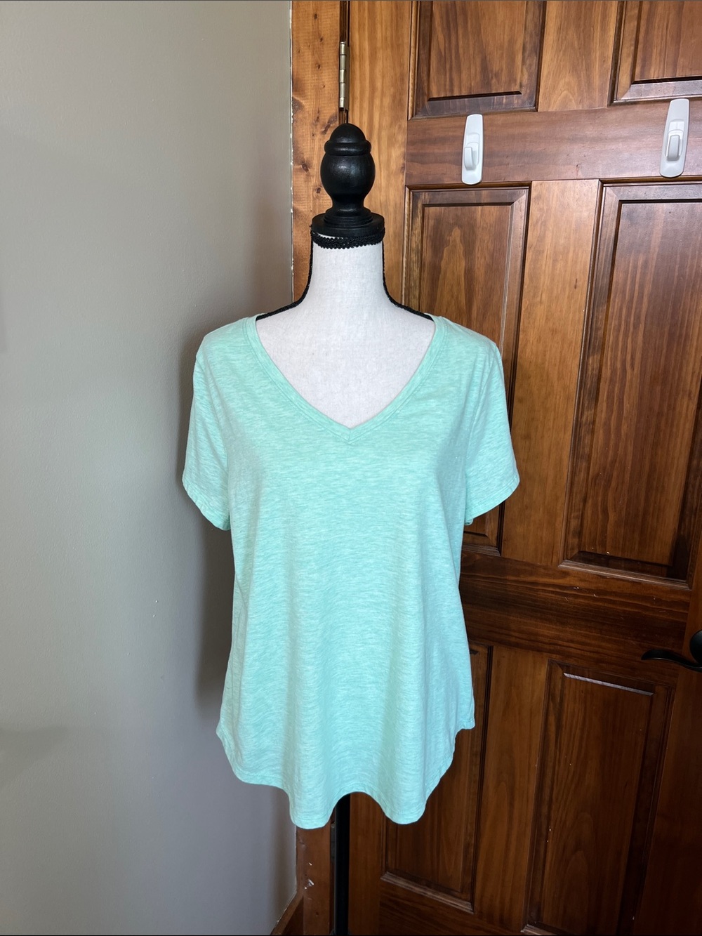 Style & Co. Mint V-Neck Short Sleeve Tee